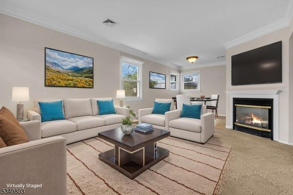 Dining room, Fireplace, Interior, Living room