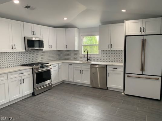 Interior, Kitchen, Recessed Lighting, Stainless Steel Appliances