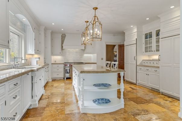 Chandelier, Interior, Kitchen, Pendant Lights, Recessed Lighting, Stainless Steel Appliances