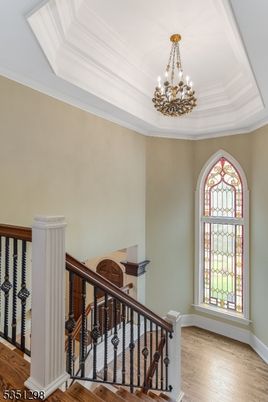 Chandelier, Interior, Wood Texture Flooring
