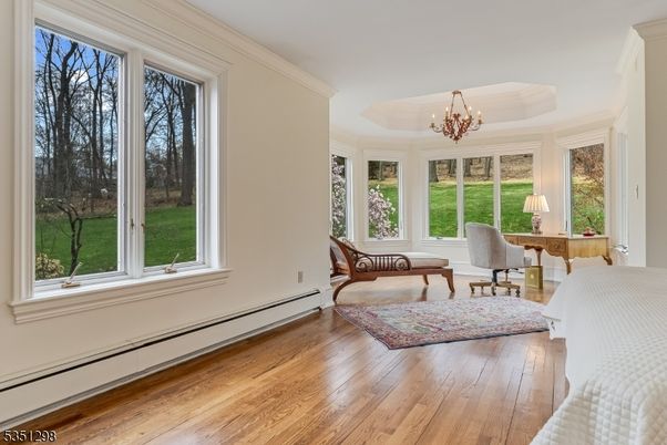 Chandelier, Home Office, Interior, Wood Texture Flooring