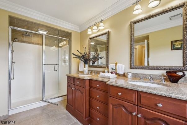 Bathroom, Dual Sink Vanities, Glass Shower, Interior