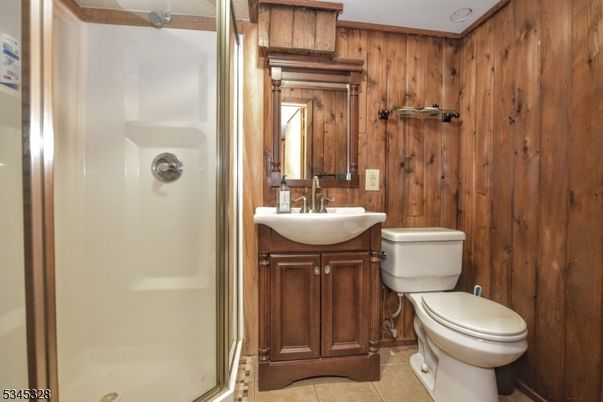 Bathroom, Glass Shower, Interior, Wooden Walls