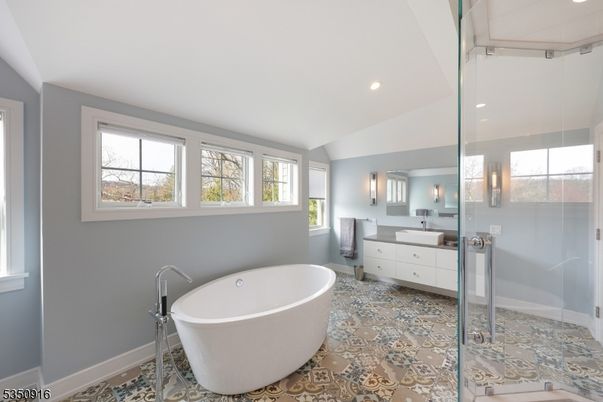 Bathroom, Bedroom, Free Standing Baths, Glass Shower, Interior, Recessed Lighting