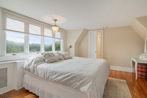 Bedroom, Chandelier, Interior, Wood Texture Flooring