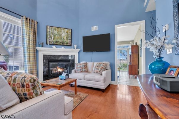 Fireplace, Interior, Living room, Wood Texture Flooring
