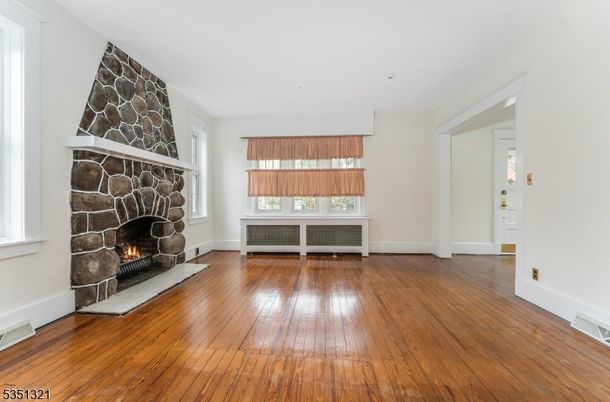 Empty room, Fireplace, Interior, Wood Texture Flooring