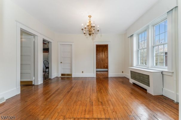Chandelier, Empty room, Interior, Wood Texture Flooring