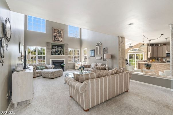 Fireplace, Interior, Living room, Pendant Lights