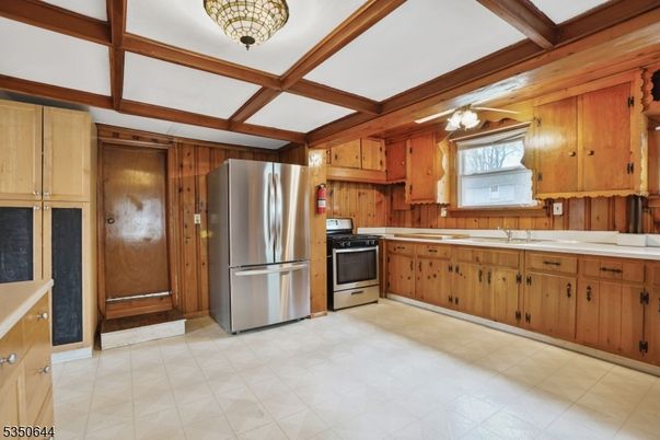 Interior, Kitchen, Stainless Steel Appliances, Wooden Beams