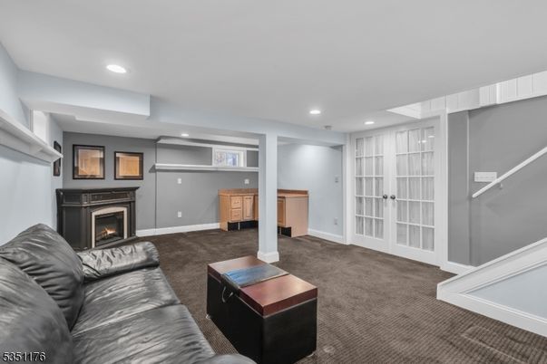 Fireplace, Interior, Living room, Recessed Lighting