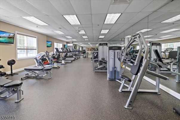 Fitness Equipment, Gym, Interior, Recessed Lighting