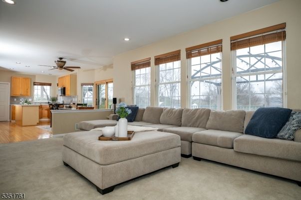 Interior, Kitchen, Living room, Recessed Lighting, Wood Texture Flooring