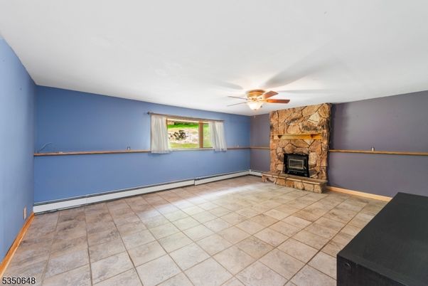 Empty room, Fireplace, Interior