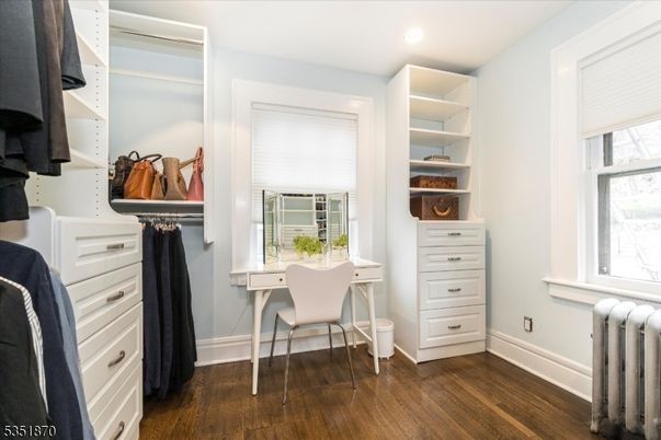 Home Office, Interior, Recessed Lighting, Walk-in Closets, Wood Texture Flooring