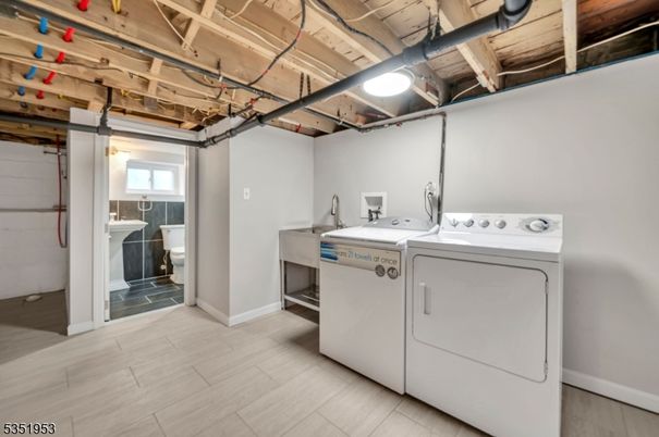 Interior, Utility Closets, Washer, Wooden Beams, Wooden Ceilings, Wood Texture Flooring