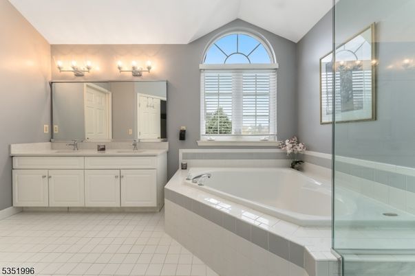 Bathroom, Dual Sink Vanities, Glass Shower, Interior
