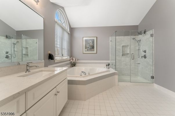 Bathroom, Dual Sink Vanities, Glass Shower, Interior