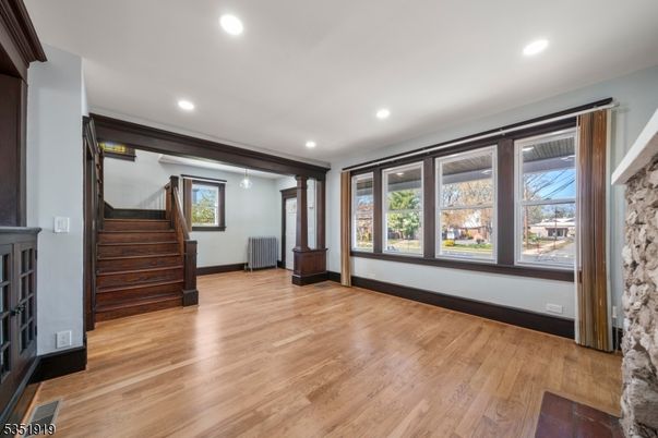 Interior, Pendant Lights, Recessed Lighting, Wood Texture Flooring