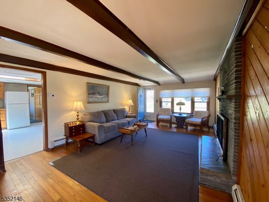 Fireplace, Interior, Living room, Stone Walls, Wood Texture Flooring
