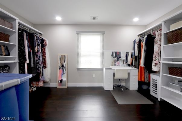 Home Office, Interior, Recessed Lighting, Walk-in Closets, Wood Texture Flooring