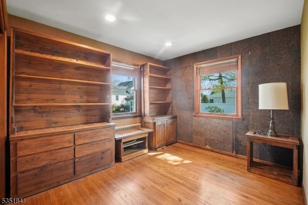 Interior, Recessed Lighting, Wood Texture Flooring, Wooden Walls