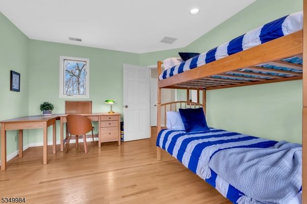 Bedroom, Home Office, Interior, Recessed Lighting, Wood Texture Flooring