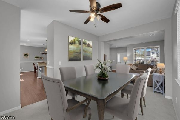 Dining room, Interior, Kitchen, Living room, Pendant Lights, Recessed Lighting, Wood Texture Flooring