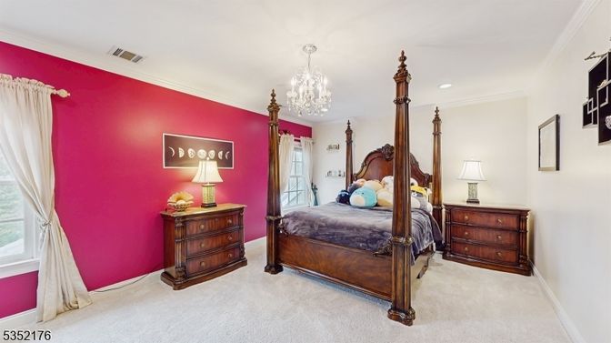 Bedroom, Chandelier, Interior, Recessed Lighting