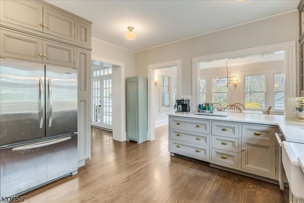 Interior, Kitchen, Pendant Lights, Stainless Steel Appliances, Wood Texture Flooring