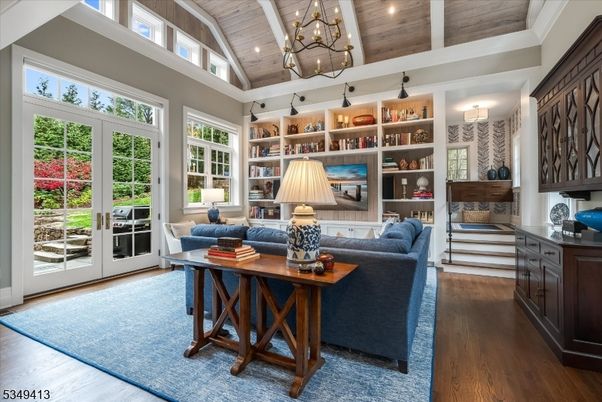 Interior, Living room, Recessed Lighting, Wooden Ceilings, Wood Texture Flooring