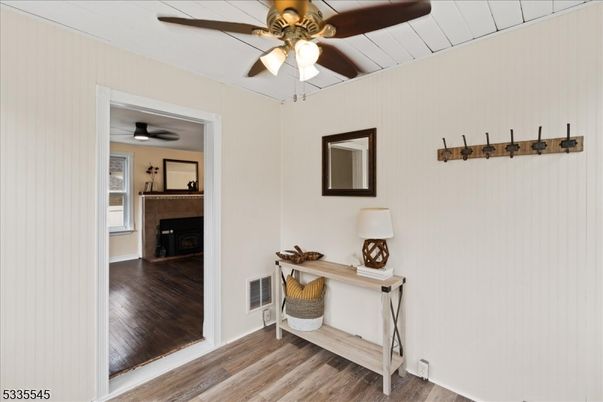 Fireplace, Interior, Wood Texture Flooring