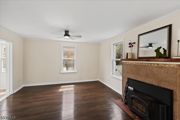 Empty room, Fireplace, Interior, Wood Texture Flooring