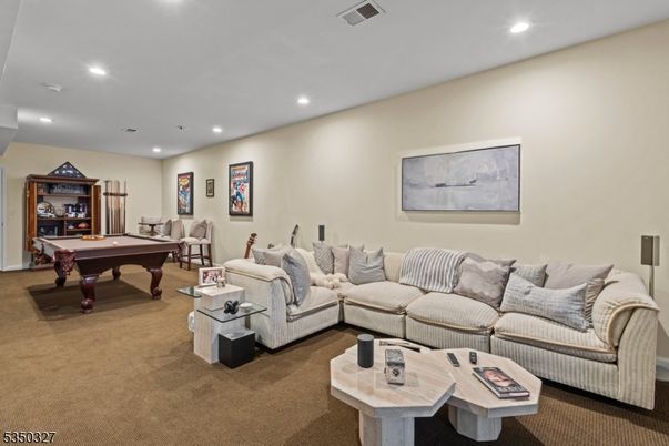 Billiard Table, Game Room, Interior, Living room, Recessed Lighting