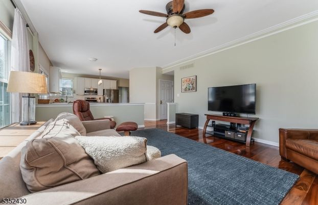 Interior, Kitchen, Living room, Stainless Steel Appliances, Wood Texture Flooring