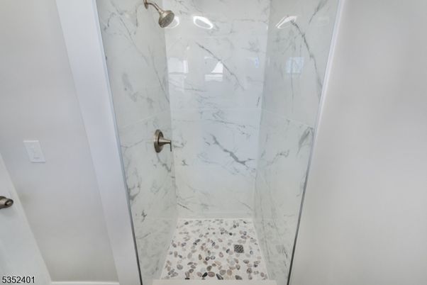 Bathroom, Glass Shower, Interior, Marble Walls