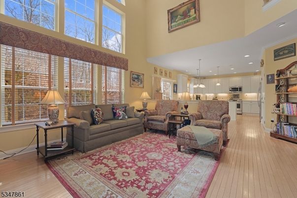 Interior, Kitchen, Living room, Pendant Lights, Recessed Lighting, Stainless Steel Appliances, Wood Texture Flooring