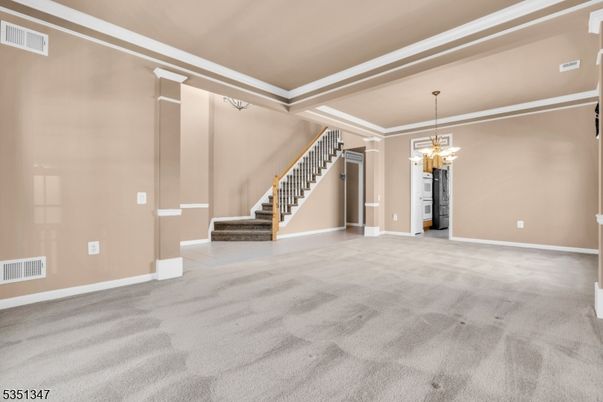 Chandelier, Empty room, Interior