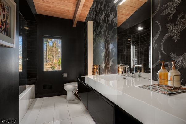 Bathroom, Interior, Wooden Beams, Wooden Ceilings