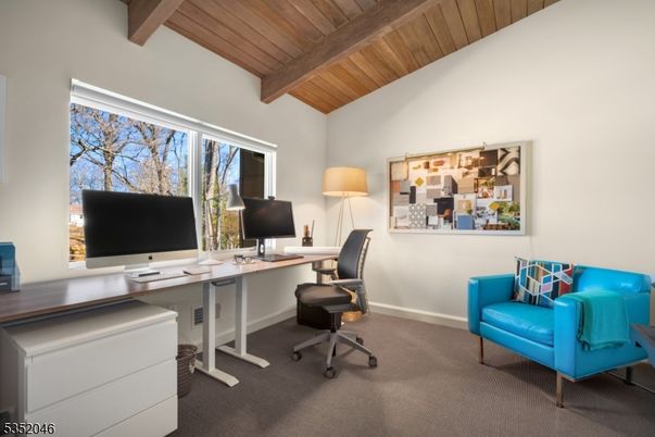 Home Office, Interior, Wooden Beams, Wooden Ceilings