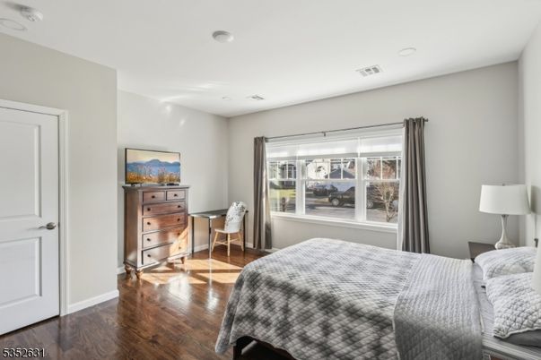 Bedroom, Home Office, Interior, Recessed Lighting, Wood Texture Flooring