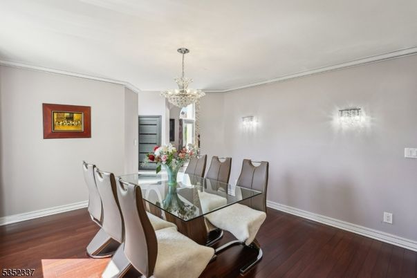 Chandelier, Dining room, Interior, Wood Texture Flooring