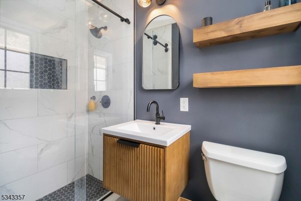 Bathroom, Glass Shower, Interior, Marble Walls