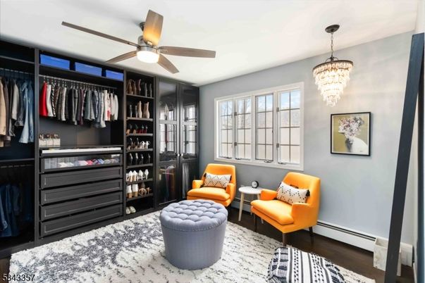 Chandelier, Interior, Walk-in Closets, Wood Texture Flooring
