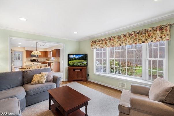 Interior, Kitchen, Living room, Recessed Lighting, Stainless Steel Appliances, Wood Texture Flooring