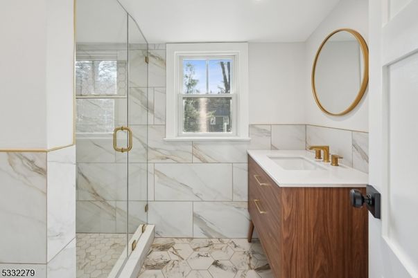 Bathroom, Glass Shower, Interior, Marble, Marble Walls