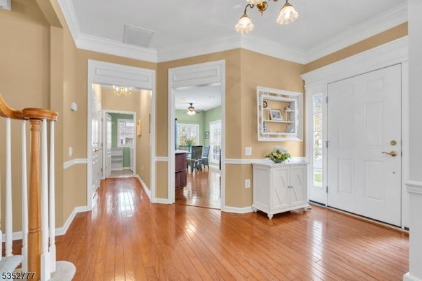 Chandelier, Dining room, Interior, Pendant Lights, Wood Texture Flooring