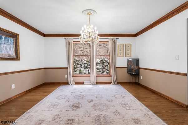 Chandelier, Empty room, Interior, Wood Texture Flooring