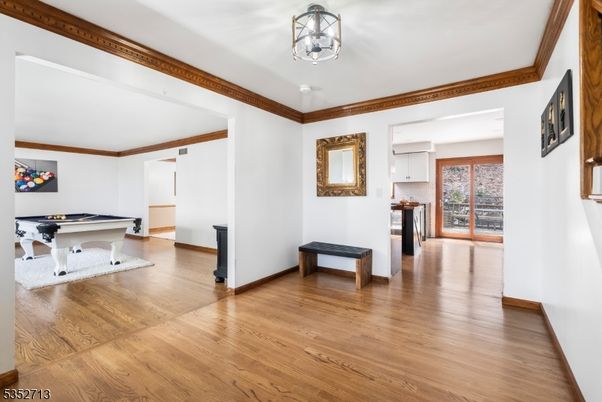 Billiard Table, Game Room, Interior, Wood Texture Flooring