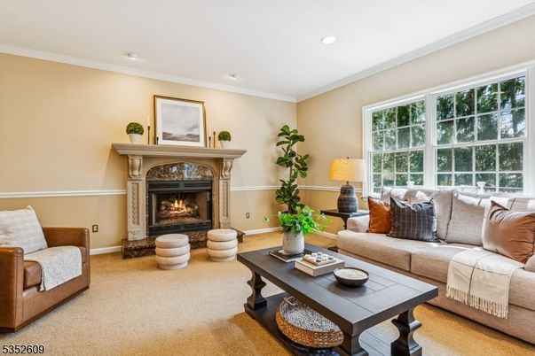 Fireplace, Interior, Living room, Recessed Lighting